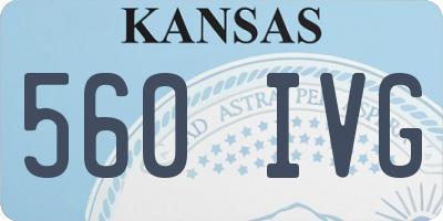 KS license plate 560IVG