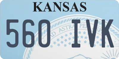 KS license plate 560IVK