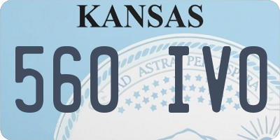 KS license plate 560IVO