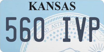 KS license plate 560IVP