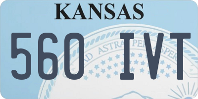 KS license plate 560IVT