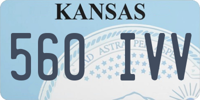 KS license plate 560IVV