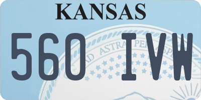 KS license plate 560IVW