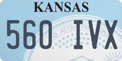 KS license plate 560IVX