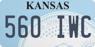 KS license plate 560IWC