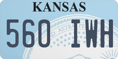 KS license plate 560IWH
