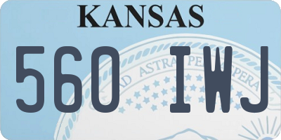 KS license plate 560IWJ