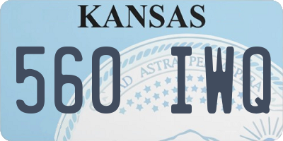 KS license plate 560IWQ