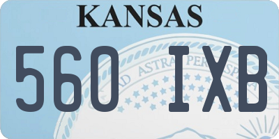 KS license plate 560IXB