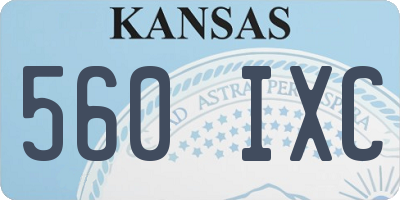 KS license plate 560IXC