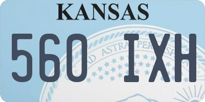 KS license plate 560IXH