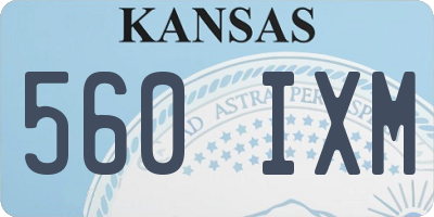 KS license plate 560IXM