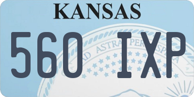 KS license plate 560IXP