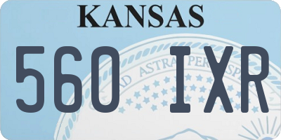 KS license plate 560IXR