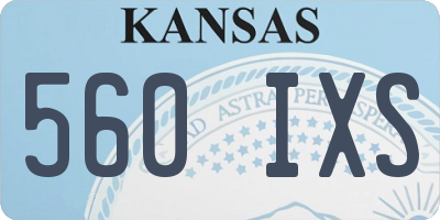 KS license plate 560IXS