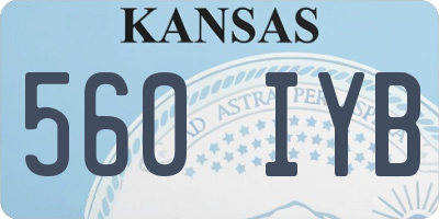 KS license plate 560IYB