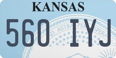 KS license plate 560IYJ