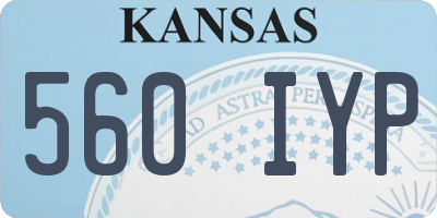 KS license plate 560IYP