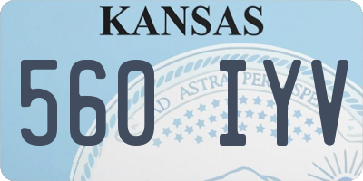 KS license plate 560IYV