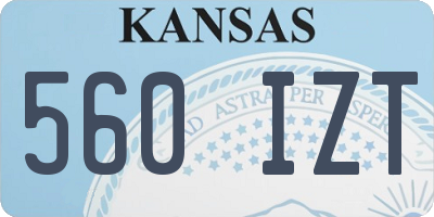 KS license plate 560IZT
