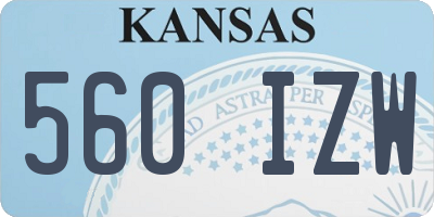 KS license plate 560IZW