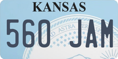 KS license plate 560JAM