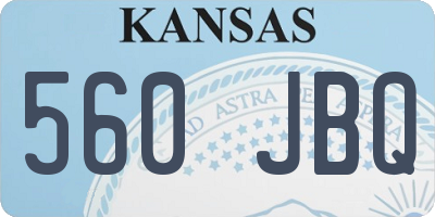 KS license plate 560JBQ