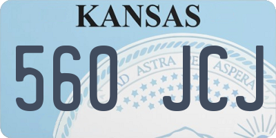 KS license plate 560JCJ