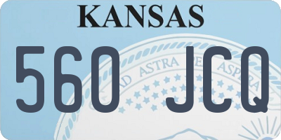 KS license plate 560JCQ