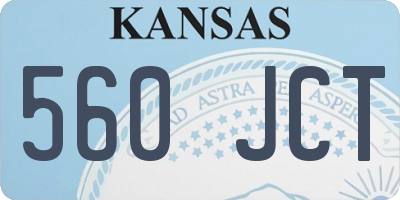 KS license plate 560JCT