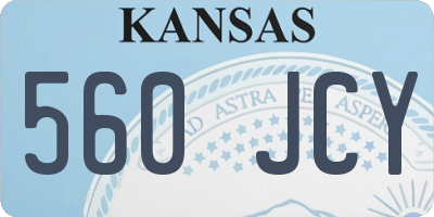 KS license plate 560JCY