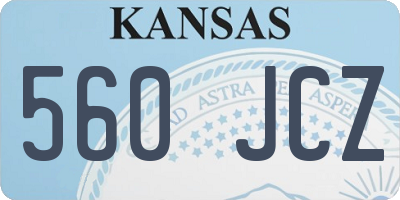 KS license plate 560JCZ