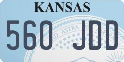 KS license plate 560JDD