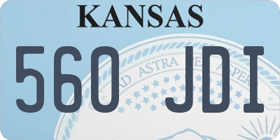 KS license plate 560JDI