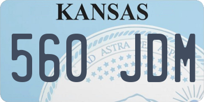 KS license plate 560JDM