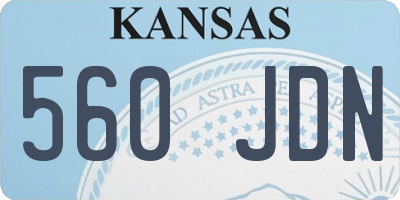KS license plate 560JDN