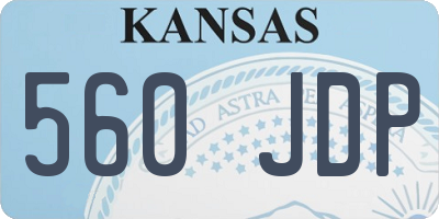 KS license plate 560JDP