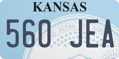 KS license plate 560JEA