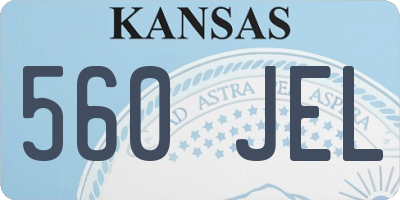KS license plate 560JEL