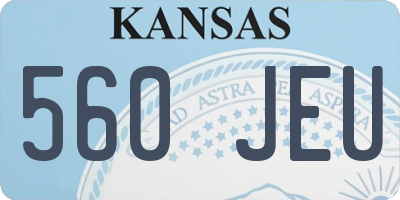 KS license plate 560JEU