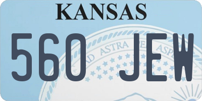 KS license plate 560JEW