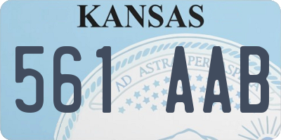 KS license plate 561AAB