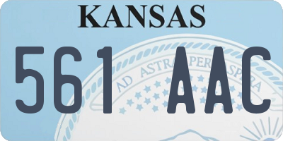 KS license plate 561AAC