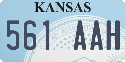 KS license plate 561AAH