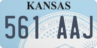 KS license plate 561AAJ