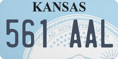 KS license plate 561AAL