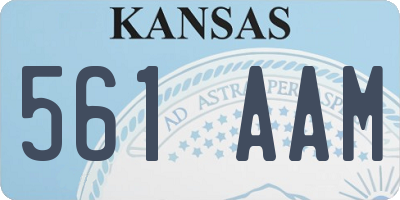 KS license plate 561AAM