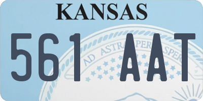 KS license plate 561AAT
