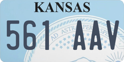 KS license plate 561AAV