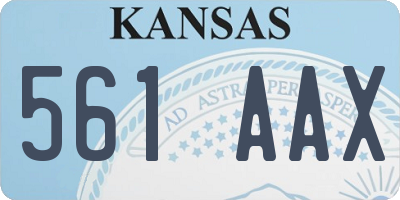 KS license plate 561AAX